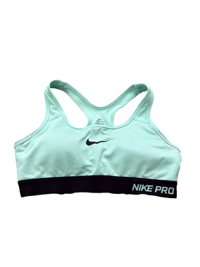 Nike Pro Dri Fit Sports Bra Racerback Medium Support Workout Yoga Mint Green S